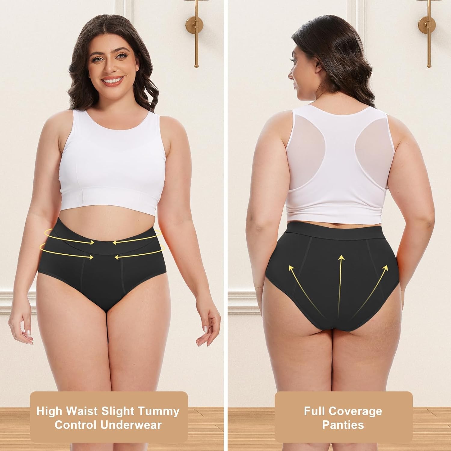 Leak Proof Period Underwear for Women Heavy Flow Washable Plus Size Period Panti
