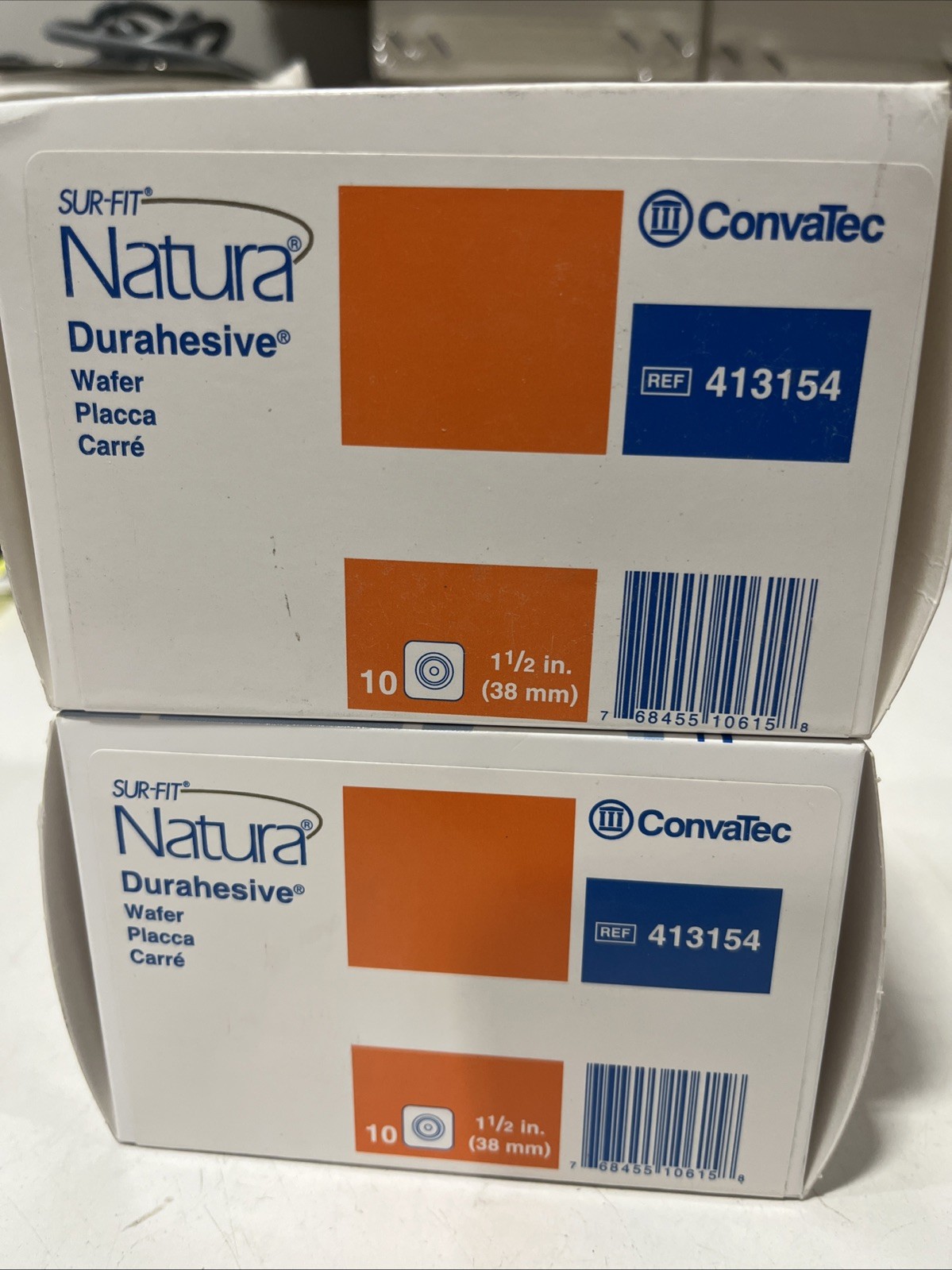 2 Boxes of 10 – ConvaTec 413154 SUR-FIT Natura Durahesive Wafer 1-1 2 in., 38mm