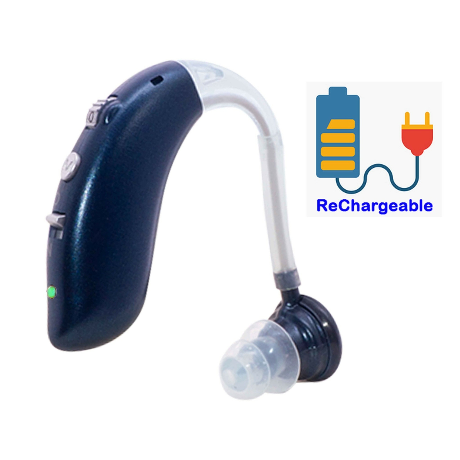 Hearing Aid Blue, Rechargeable Digital Personal Sound PSAP Amplifer