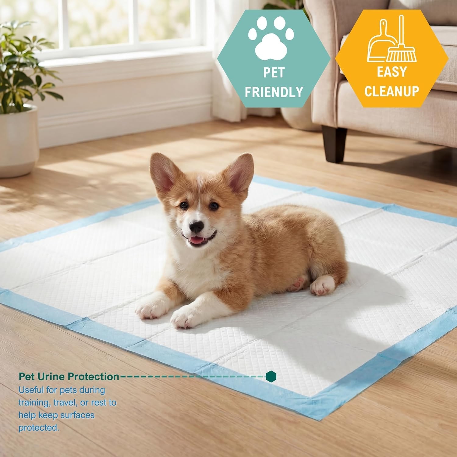 Super Absorbent Disposable Chux Pads 23x36in for Adults, Kids & Pets – 50 Count