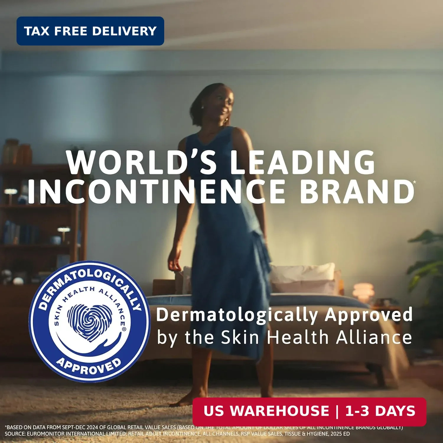 TENA Sensitive Care Extra Coverage Moderate Long Incontinence Bladder Control Pa
