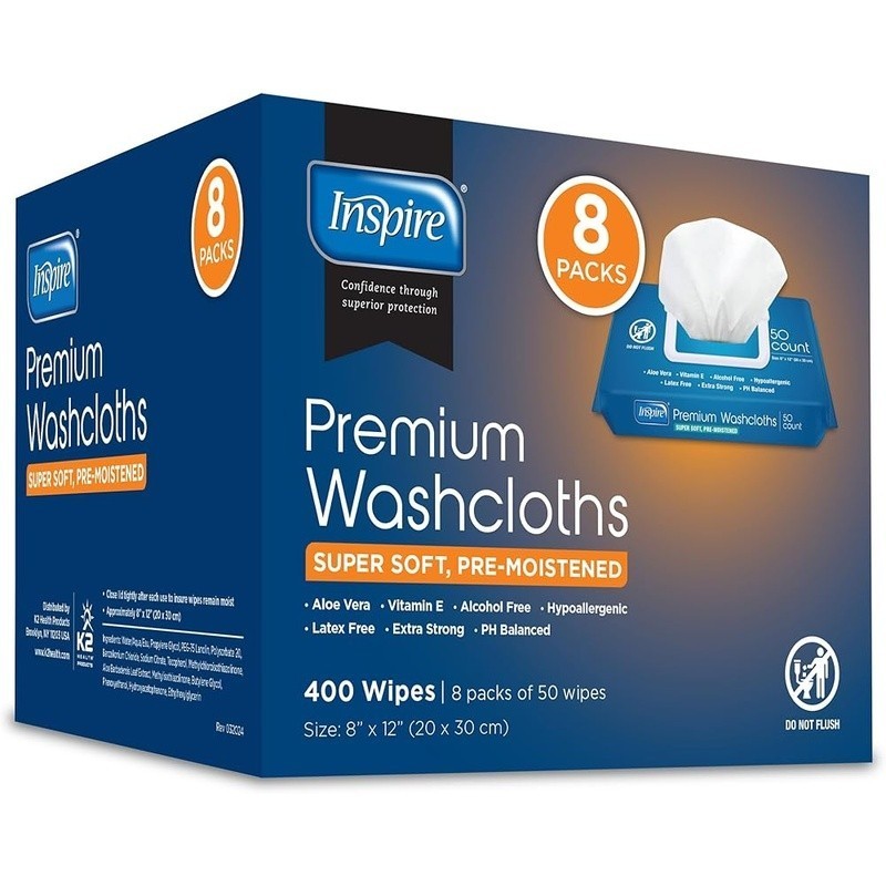 Disposable Adult Wet Wipes W/ Aloe Vera Vitamin E Incontinence Care 400 Count US