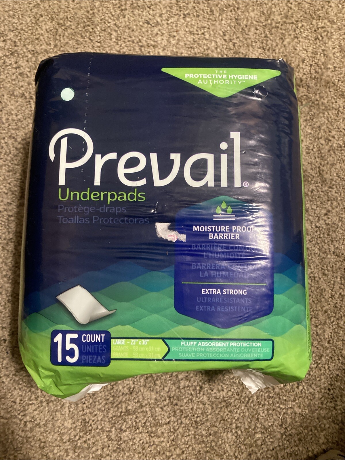 Prevail Underpads Extra Strong 15 CT