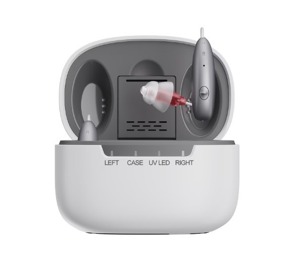 Ceretone Beacon Silver FDA Cleared OTC Receiver-In-Canal Hearing Aids Brand New