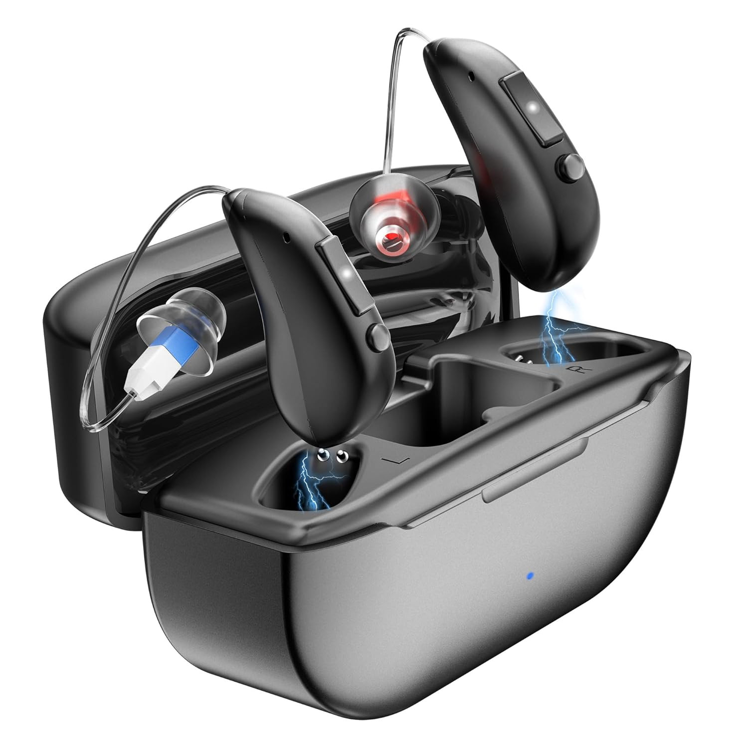 Rechargeable Hearing Aids for Seniors with Noise Cancellation & Volume Control