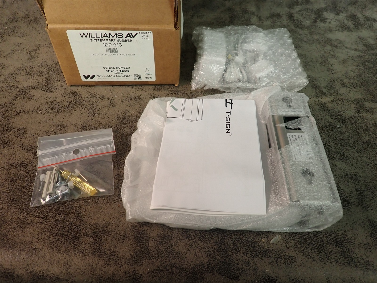 NEW Williams AV IDP 013 Induction Loop Status Sign (G110)
