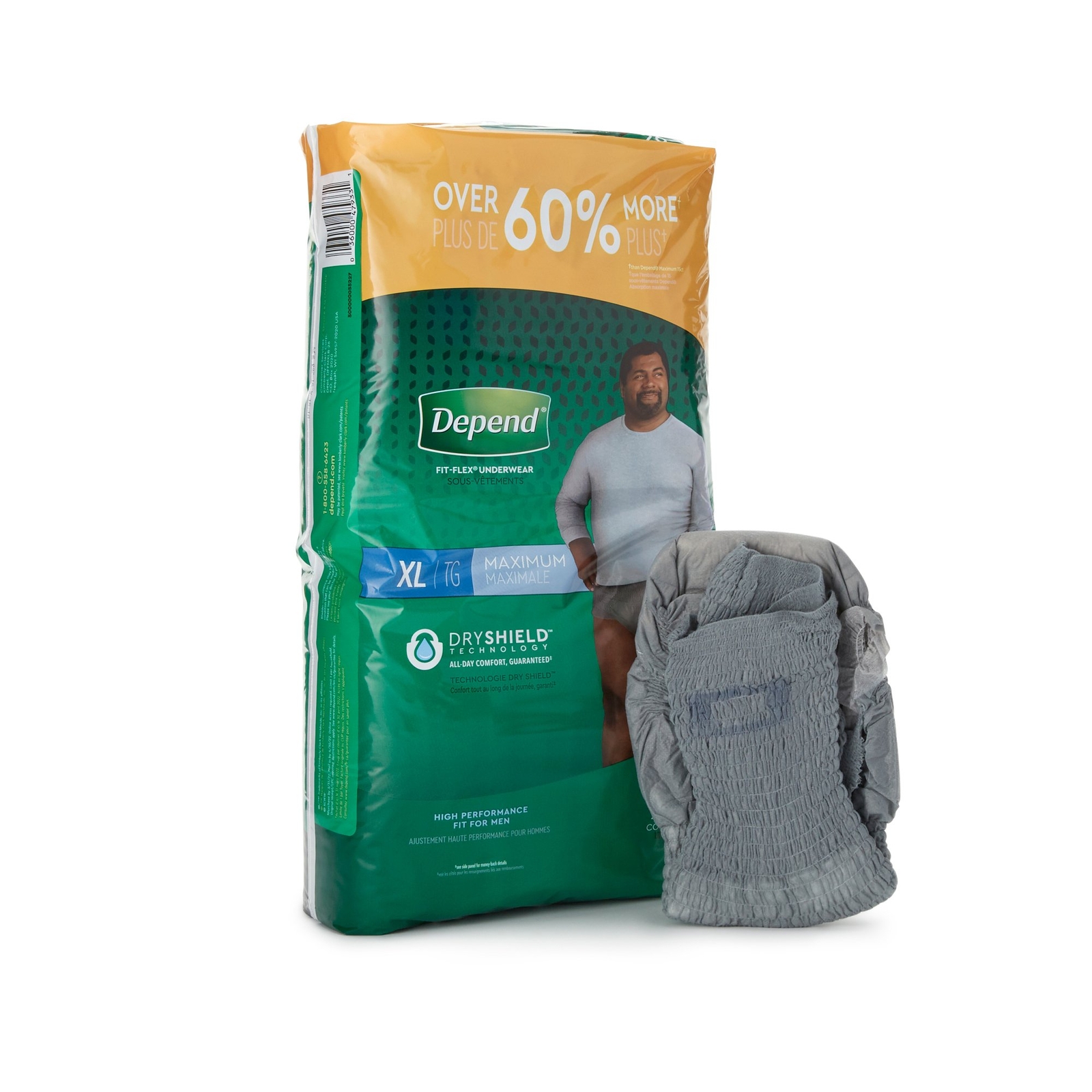 Depend Disposable Underwear Male X-Large 52 Ct