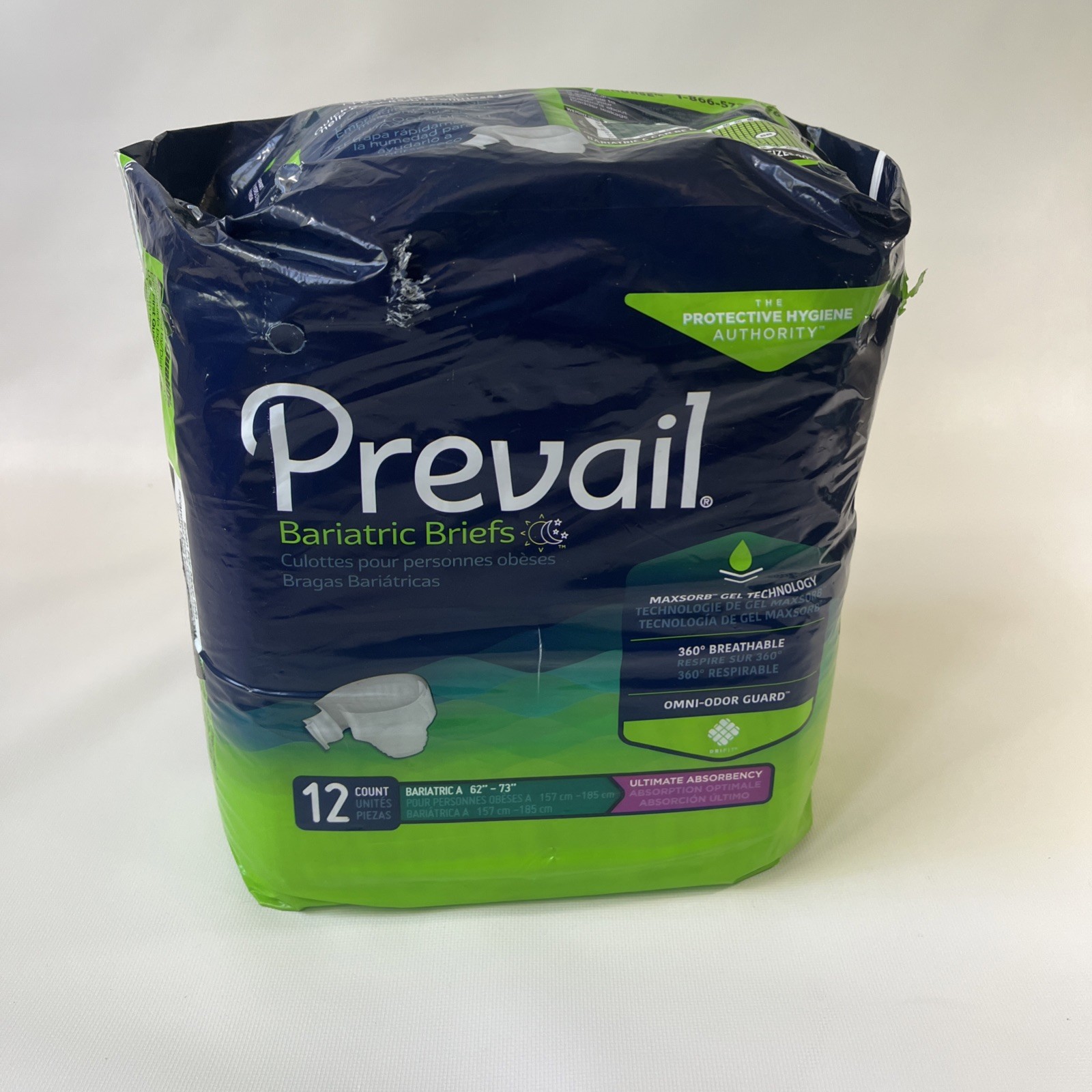Prevail Bariatric A Incontinence Brief Bariatric Ultimate 12 Count 62″-73″