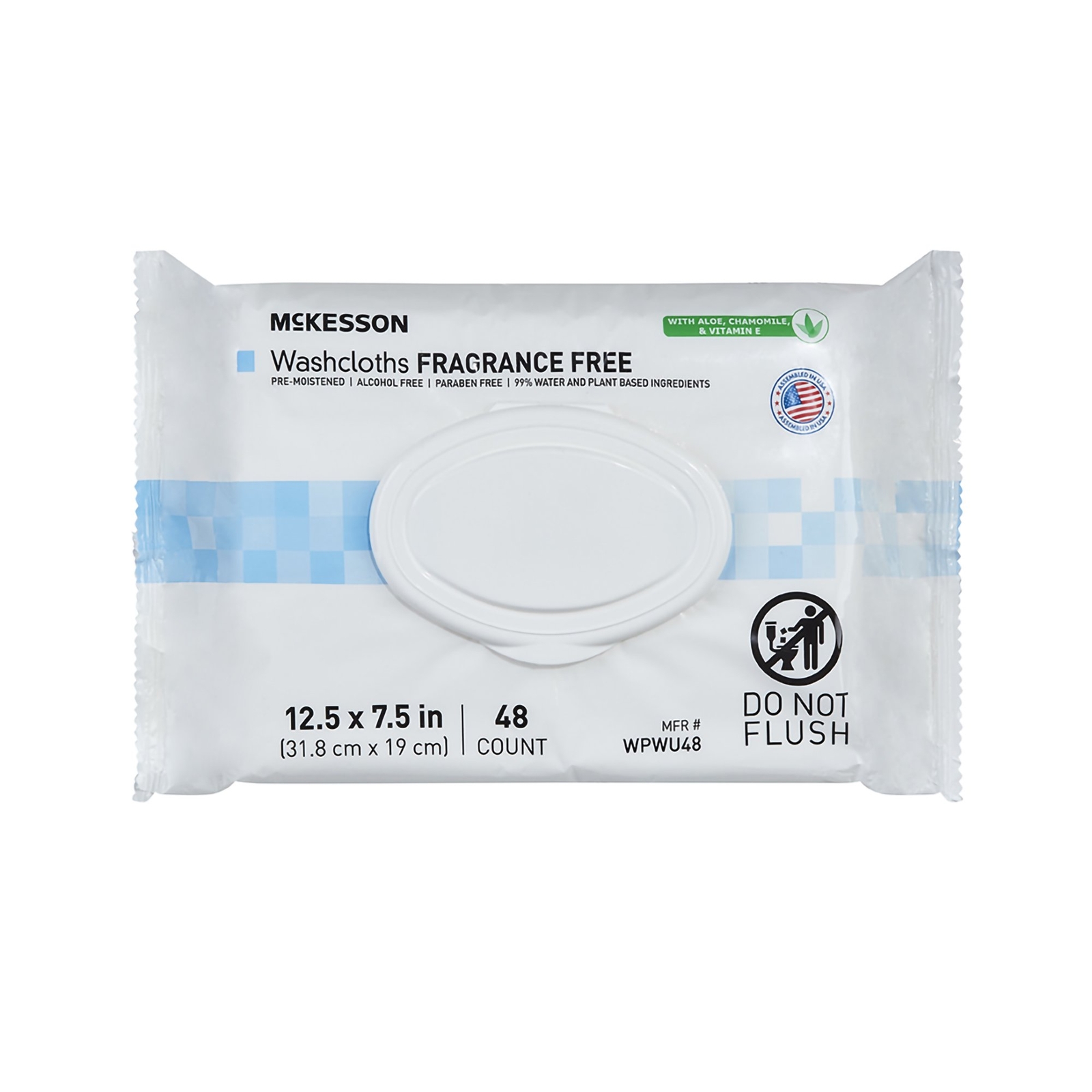 McKesson Personal Cleansing Wipe 7.5 x 12.5″ WPWU48 6 Pack 288 Wipes