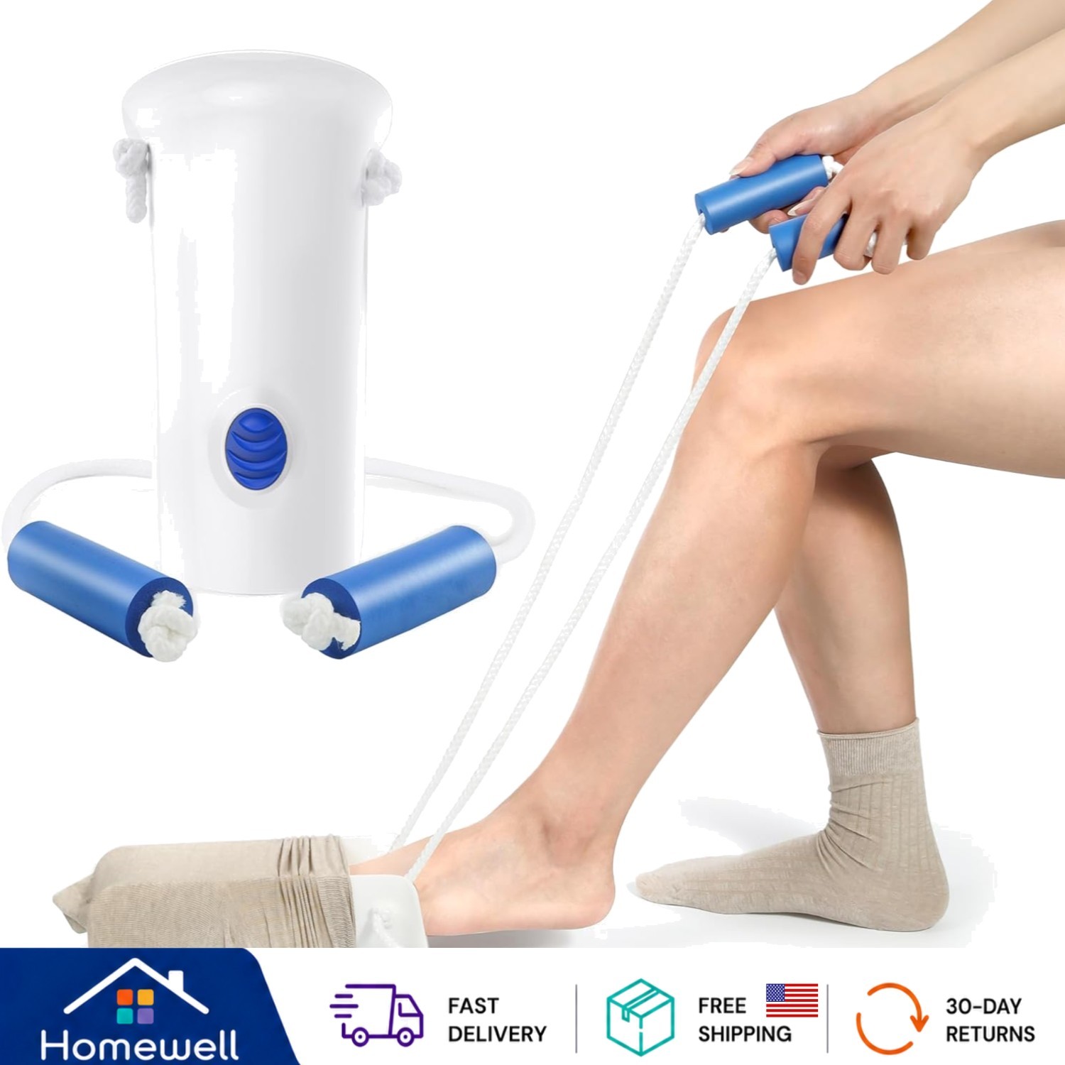 Comfortable 4.6-Inch Sock Helper with Foam Handles – Embrace Independence Today