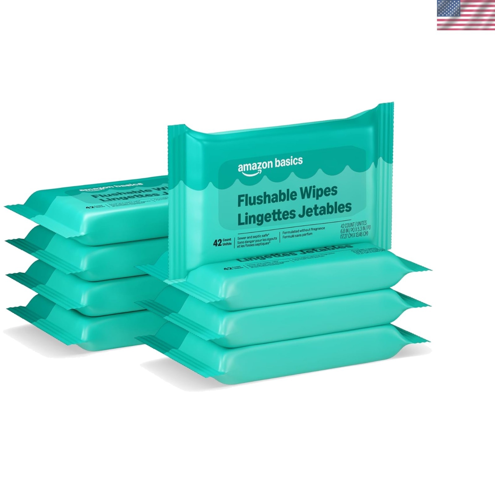 Eco-Friendly Flushable Adult Wipes, 336 Total Wipes – Gentle Cleansing Formula