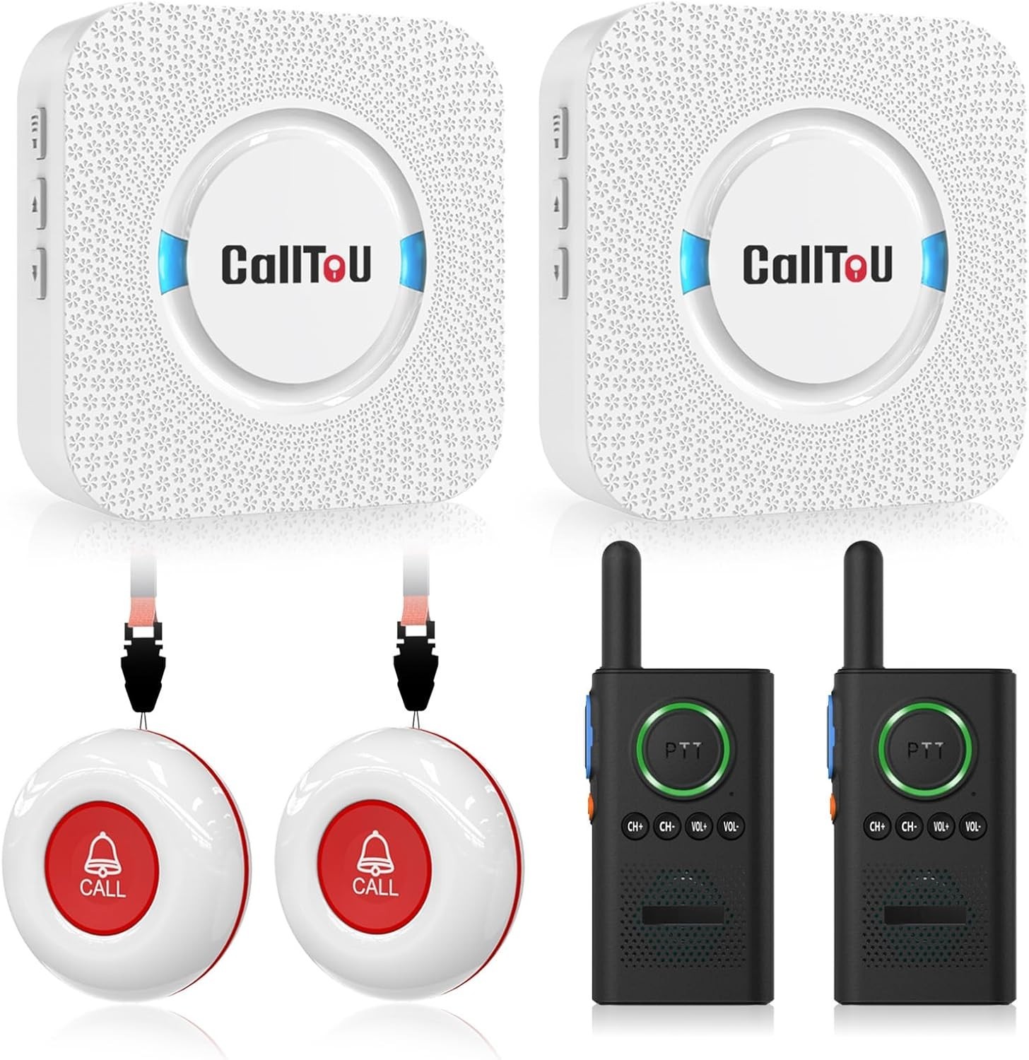 Caregiver Pager Wireless Alert Button Home Intercom System Long Range 2 Way R…