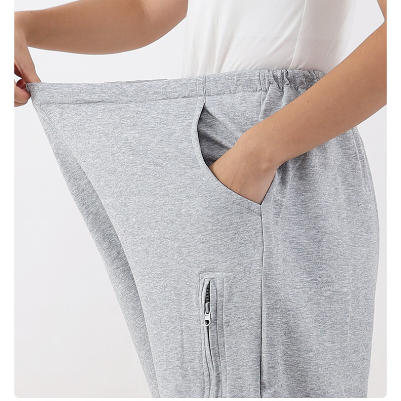 Unisex Elderly Patient Care Pant with Pocket Urine Drainage Bag Holder Loose