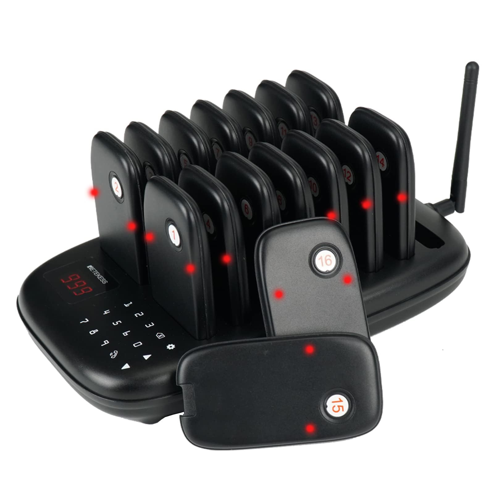 TD175 Restaurant Pager System, Restaurant Buzzer Pagers with Vibration, Mute …