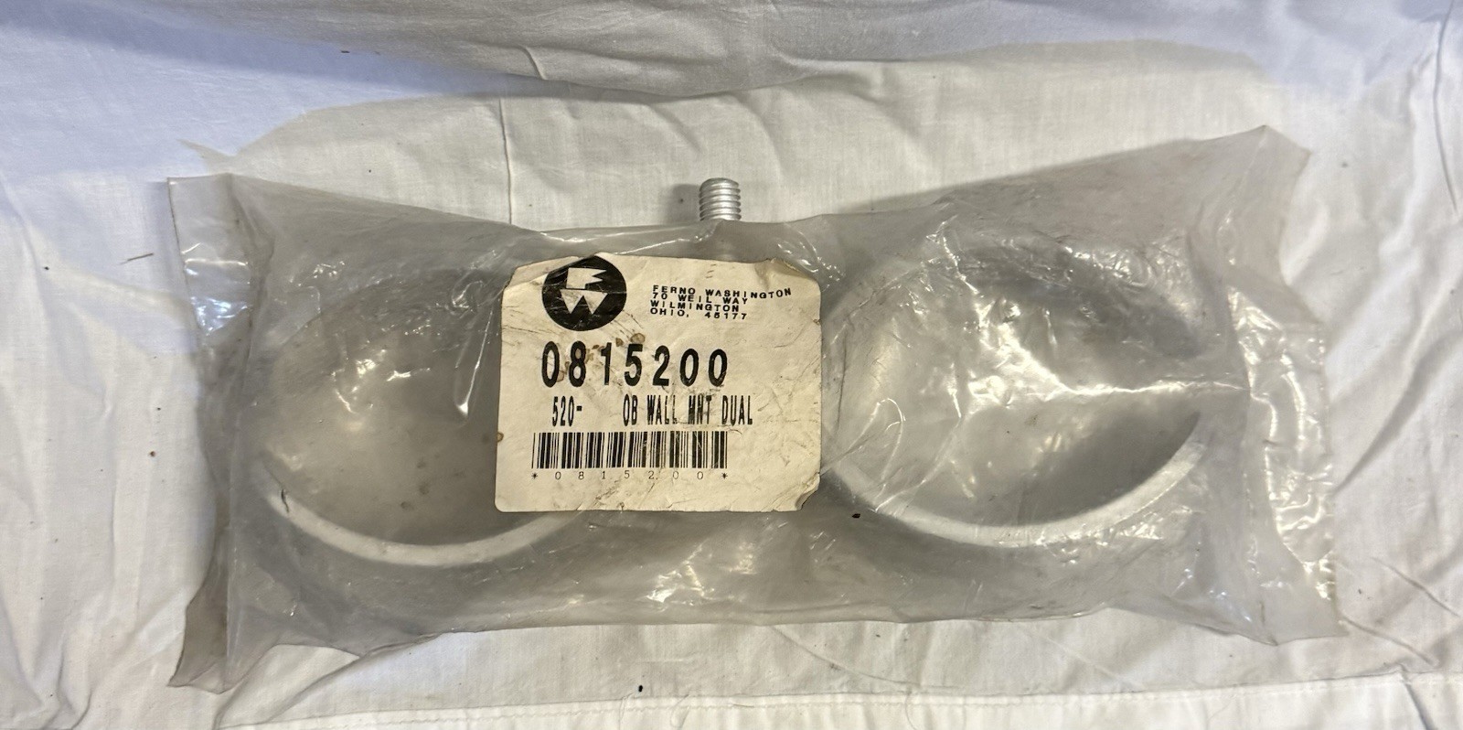Ferno Wall Mounted Aluminum Cylinder Bracket-Dual Mount- New In Package!