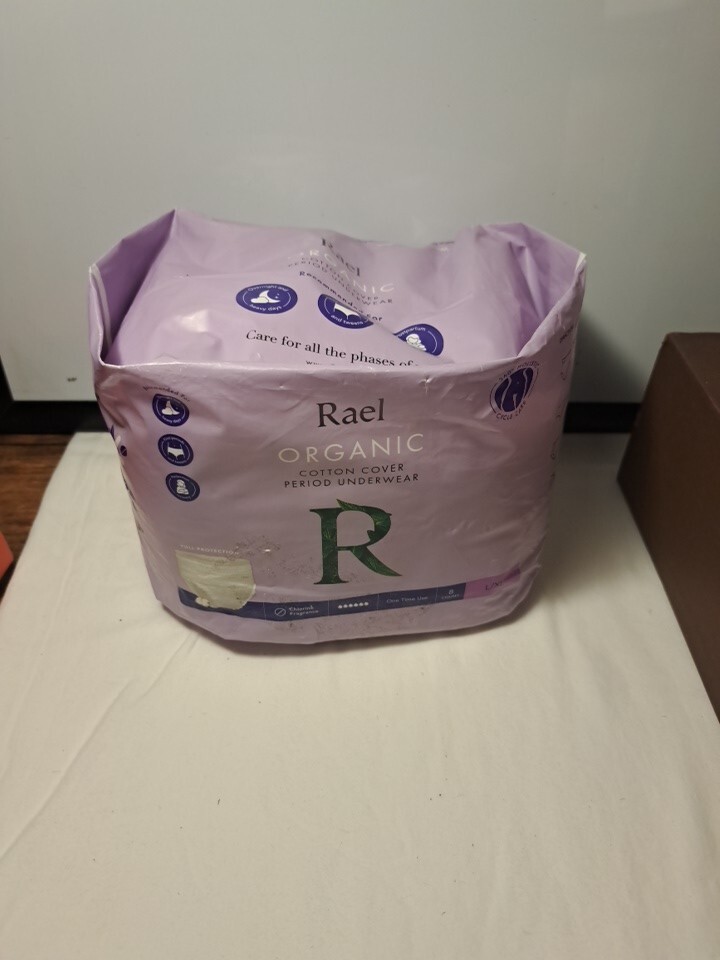 1Pack-Rael Organic Cotton Cover Period Underwear Full Protection Size L/XL
