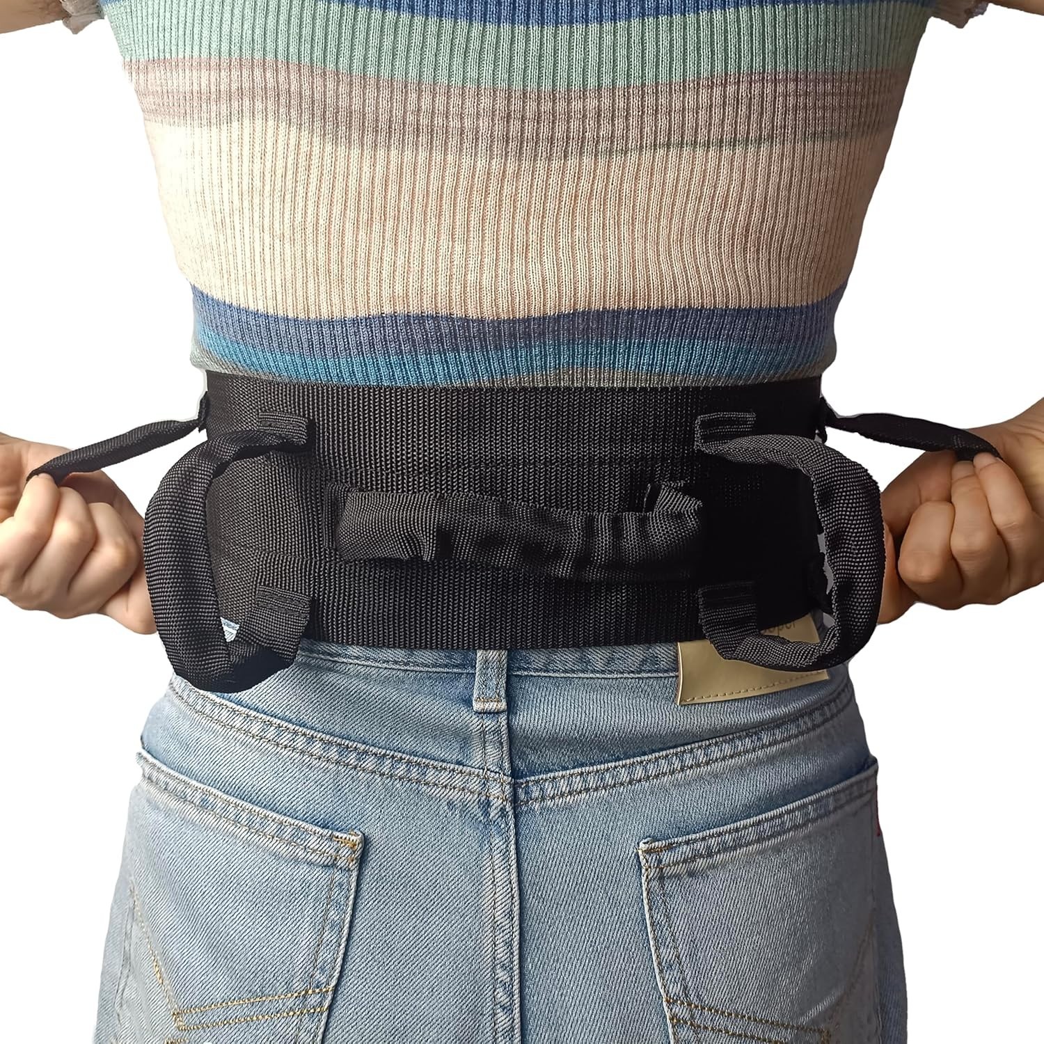 Gait Belt with Handles for Seniors, Nursing Staff, Transfer Belt for Elderly and
