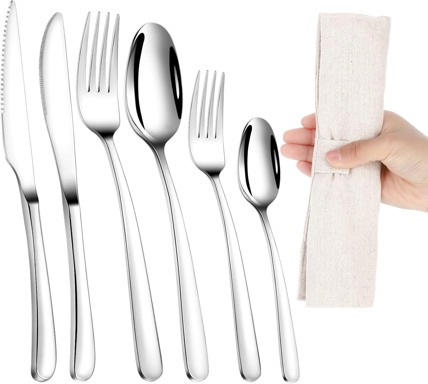 6 Pcs Weighted Utensils for Hand Tremors and Parkinsons Patients Weight Silver
