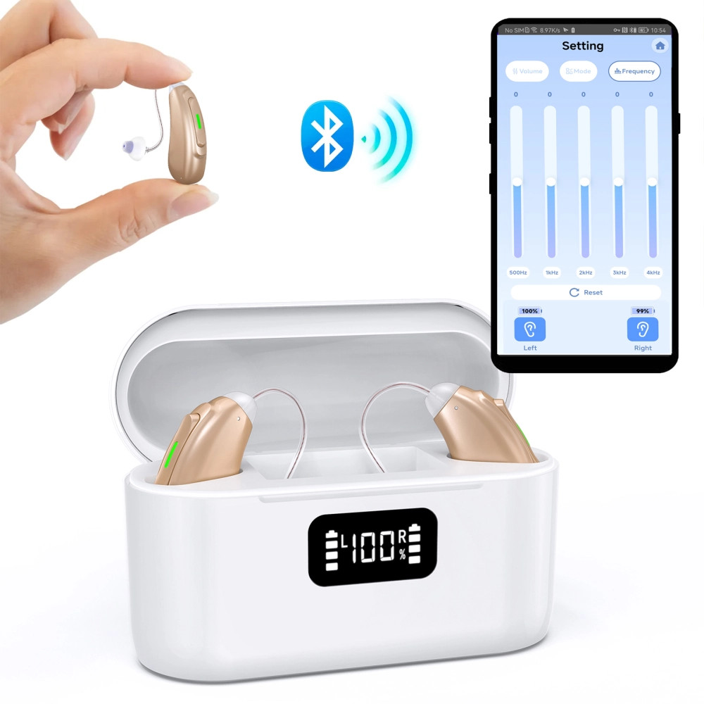 Programmable Phone App Bluetooth Digital Hearing Aids For Seniors Music Calls