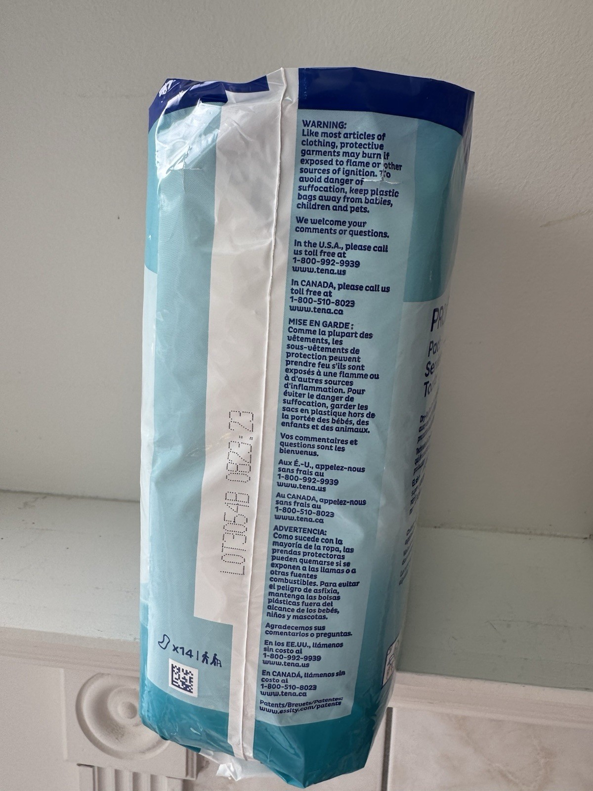 TENA ProSkin Day Light Unisex Incontinence Liner 14 Ct