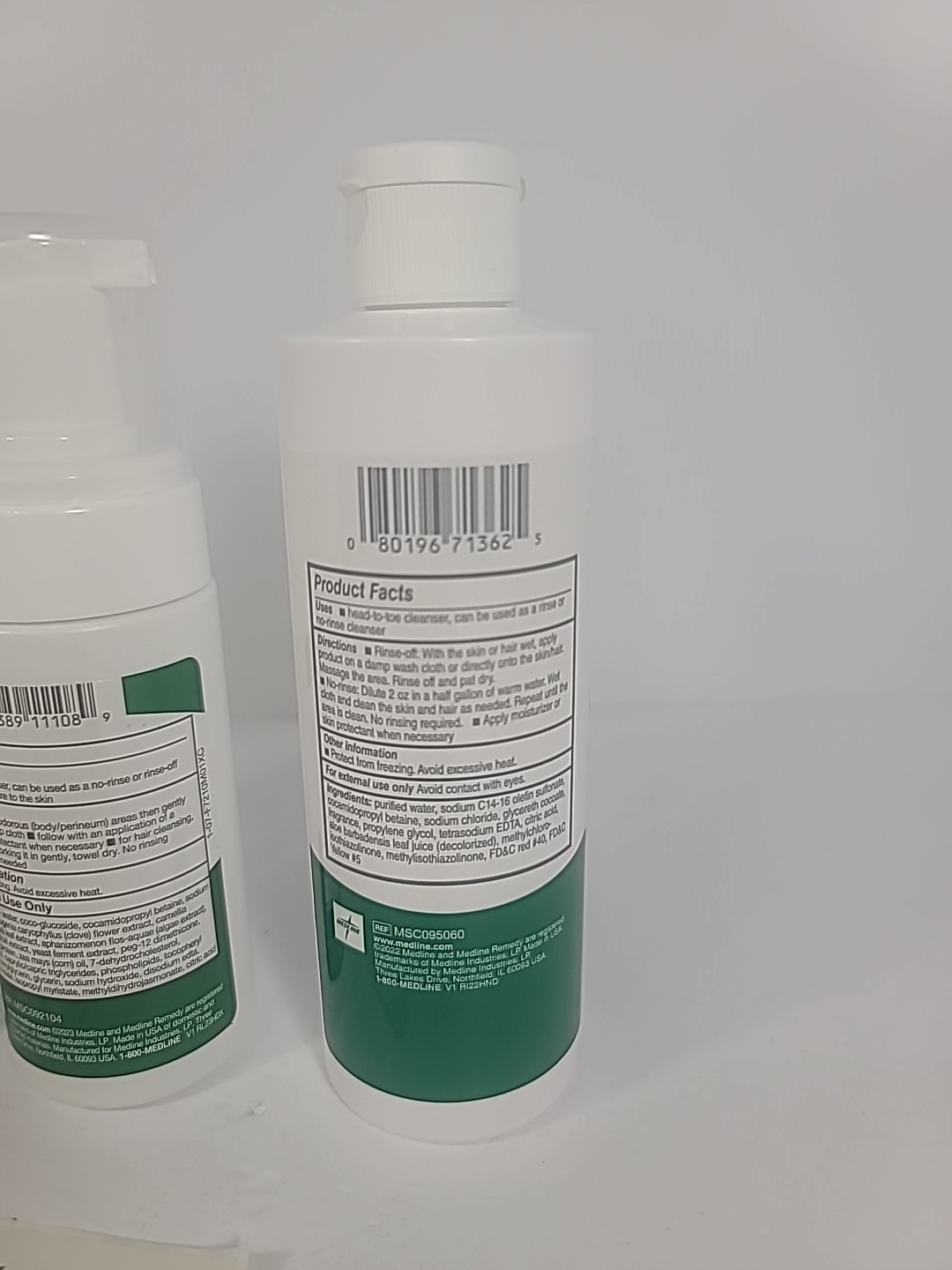 Medline Remedy Cleanse Lot Of 3 – Spray 8oz, Foam 4oz, & Shampoo + Body Wash 8oz