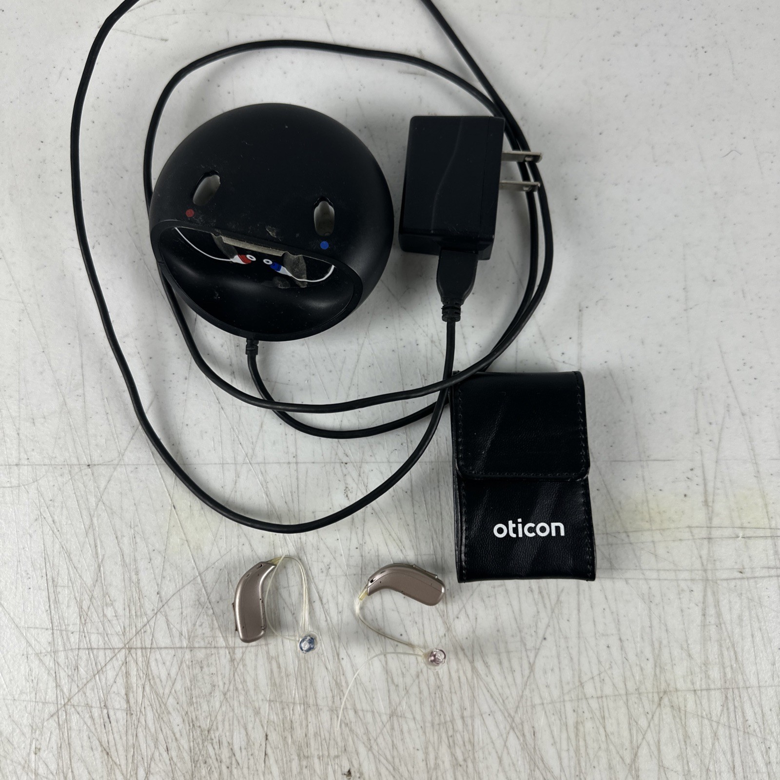 Oticon Opn S1 right And Left Ear ￼ MiniRite Hearing Aides + Charger