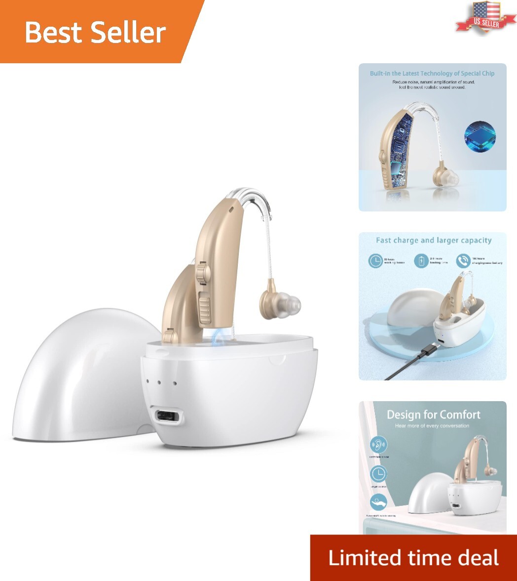 Rechargeable Noise Cancelling Hearing Amplifiers for Seniors with Volume Control