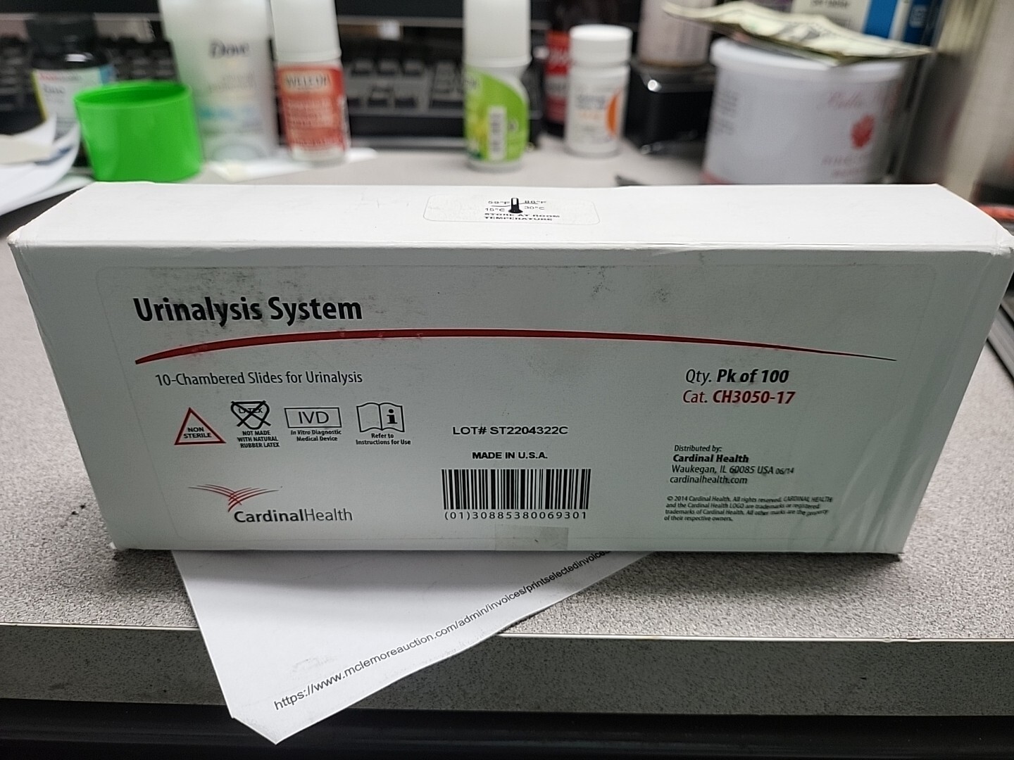 Cardinal Health 10 Chambered Slides For Urinalysis Pk Of 100
