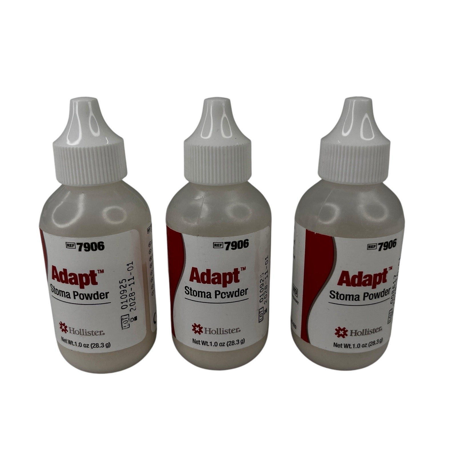 3 Hollister 7906 Adapt Stoma Powder 1.0 OZ Bottles New