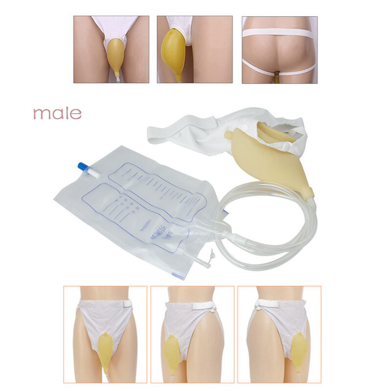 Male Urine Bag Urinal Pee Holder Collector Urinary Incontinen us