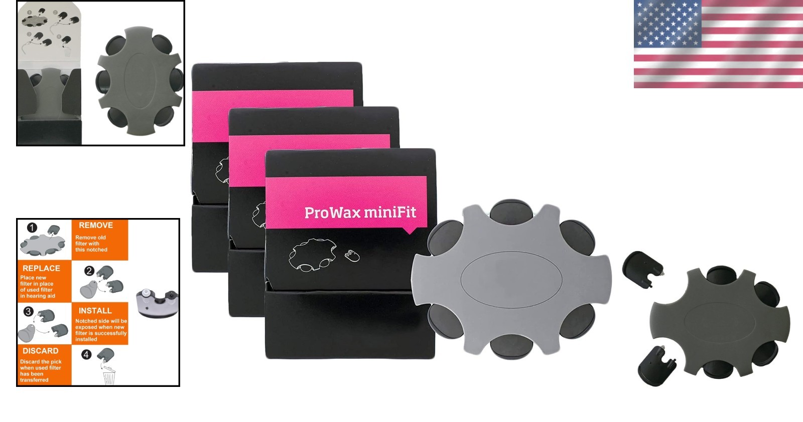 Wax Guards for Oticon Hearing Aids – 18 Filters in 3 Convenient Packs