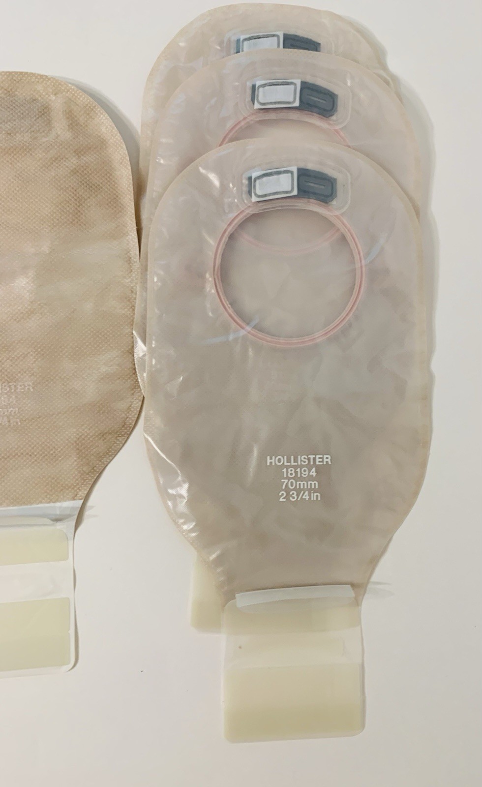 4 Hollister 18194, 18184 New Image Drainable Pouches 2-3/4″ Pack/4 Pouches