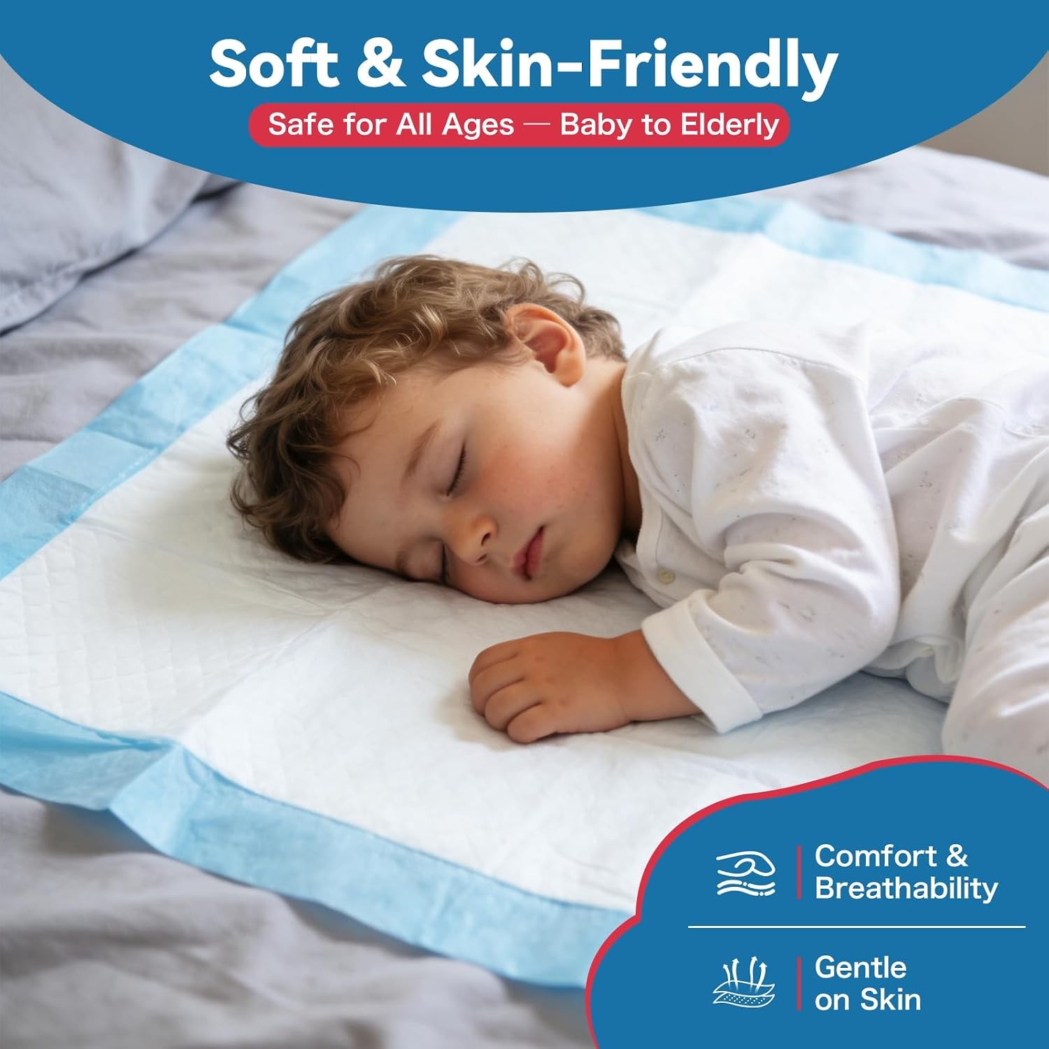 BIGGMED 36″x36″ 50-Ct Tear-Resistant Absorbent Underpads for Adults