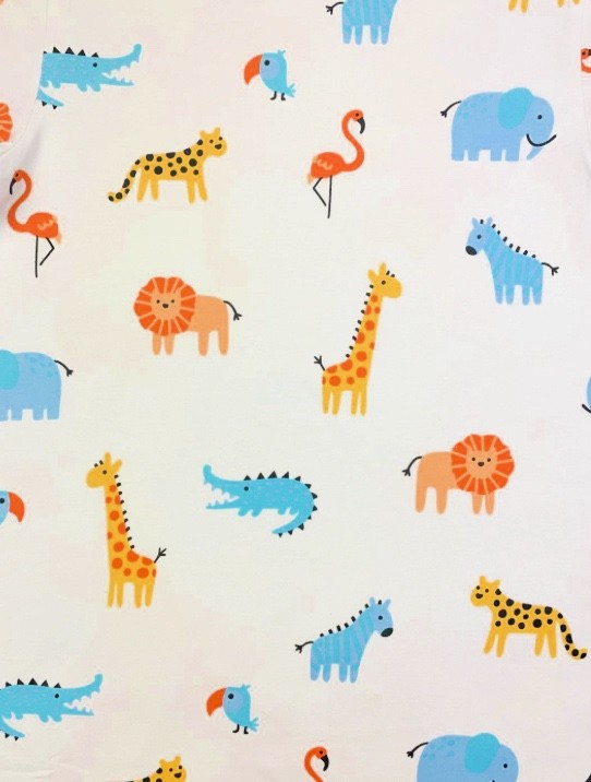 Adult diaper cover Jungle Animals baby print