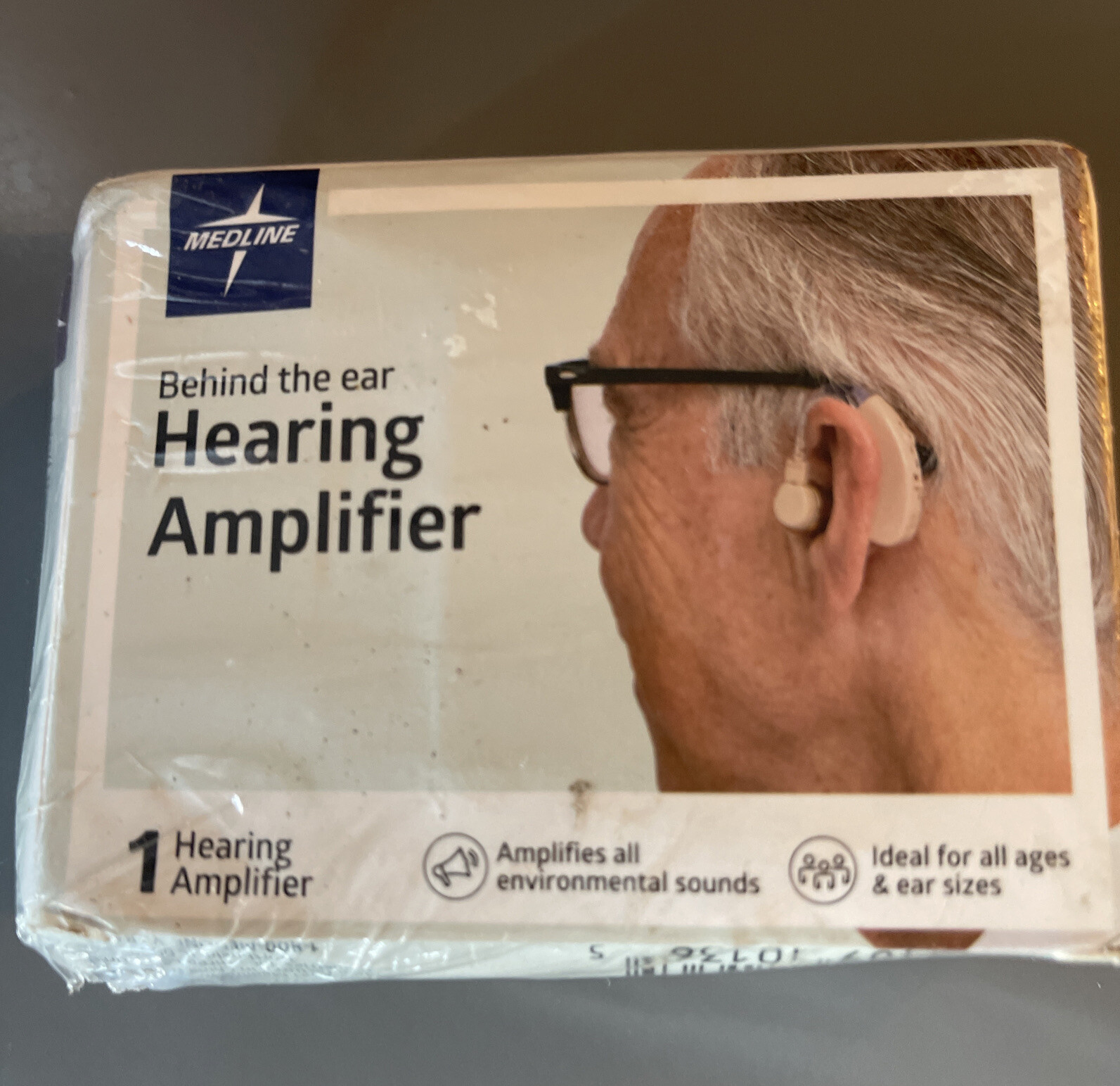 A Digital Hearing Aid. A Kit Behind the Ear BTE Sound Voice Amplifier New