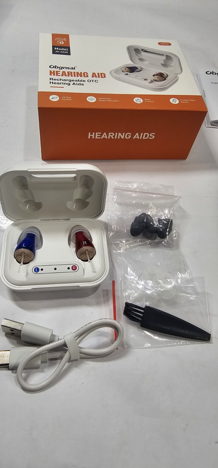 JH-A260 Hearing Aid/Amplifiers for Seniors Rechargeable Noise Cancelling