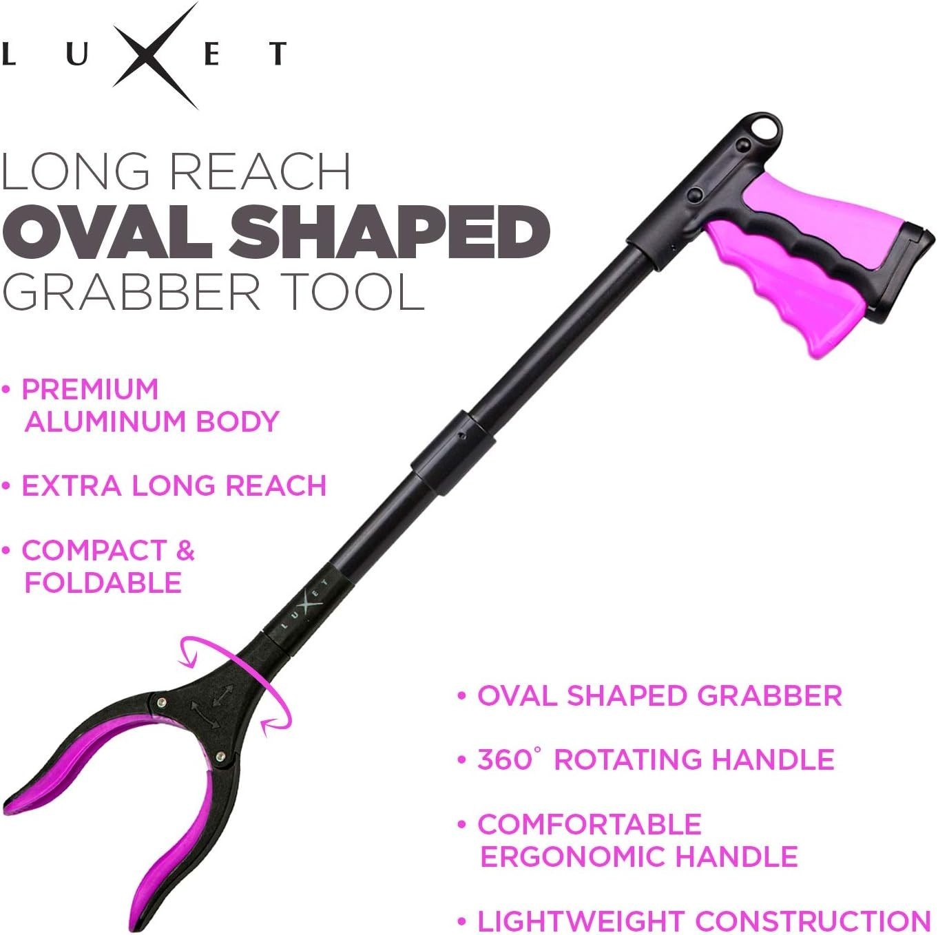 Grabber Reacher Tool 19 Inch Long, Foldable Pick Up Stick – Strong Grip Magne…
