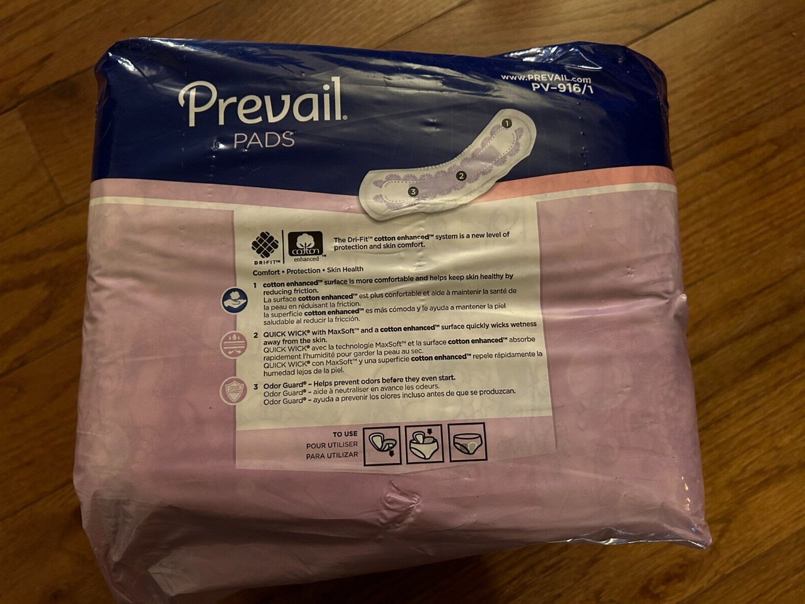 Prevail Daily Pads for Bladder Leaks, Incontinence, 16 Count (LONG, Moderate Ab)