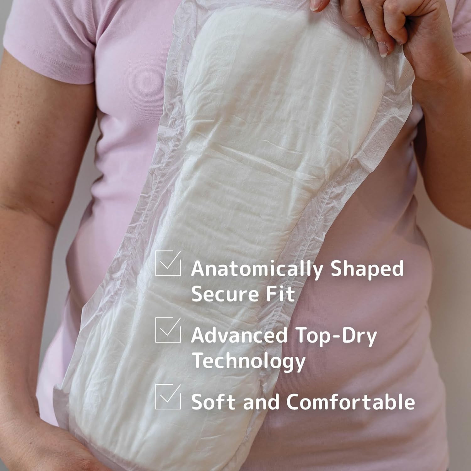 Anatomically Shaped Maternity Pads – 15 Count with Breathable Design for Comfort