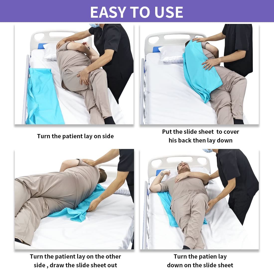 Ehucon 27″x39″ Tubular Transfer Slide Sheet for Patient 27”X39”