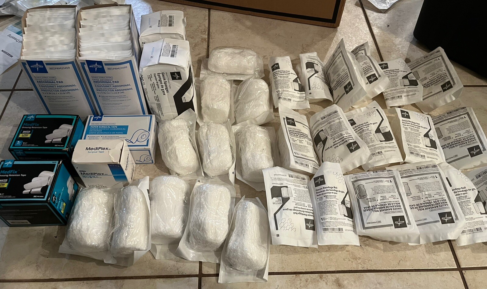 Medline sterile conforming stretch gauze bandage rolls, Gauze, ABD Pads, Tape