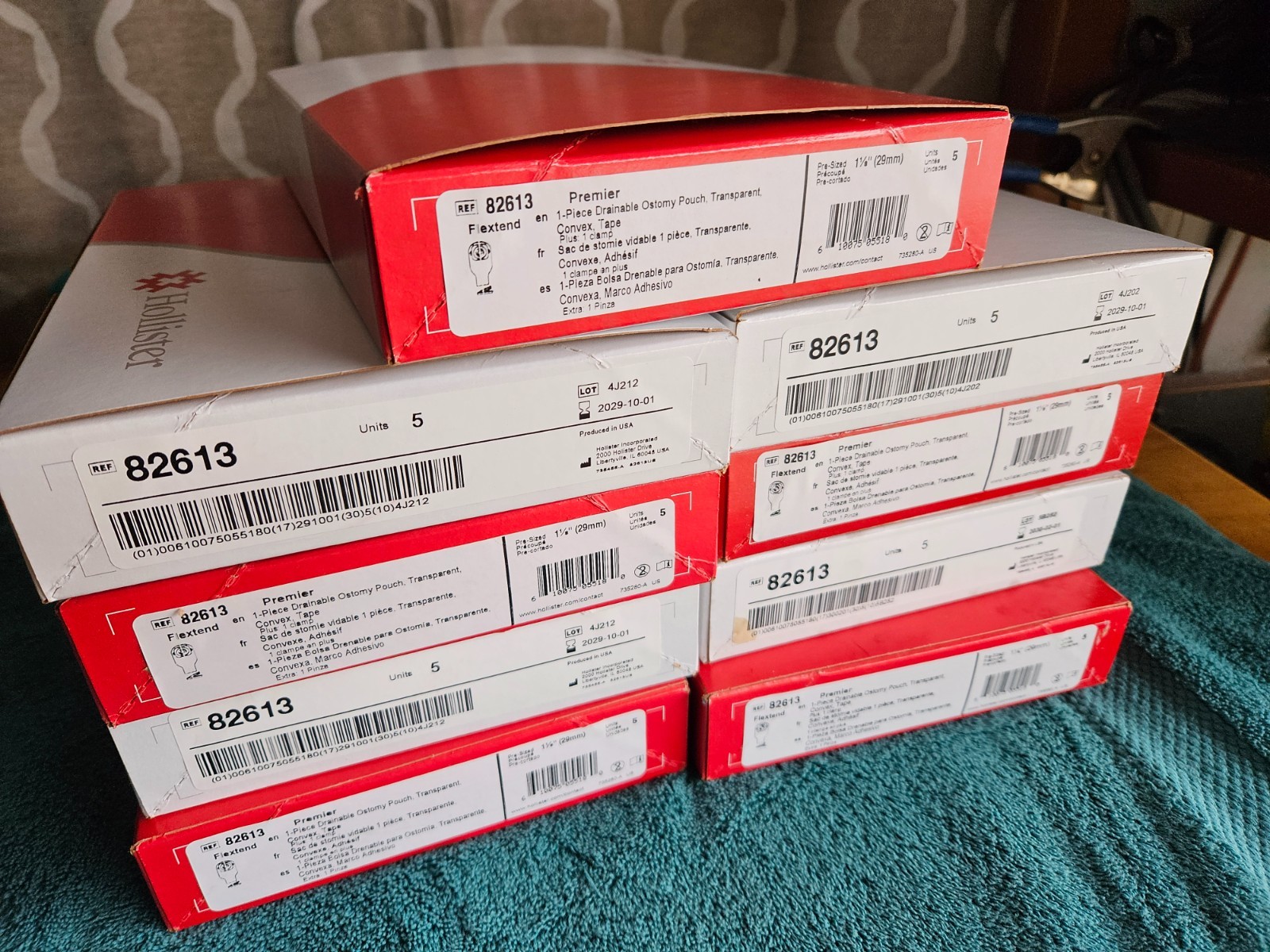 LOT 9) BOXES 5 Hollister 82613 Convex Ostomy Pouch 1 1/8″ Flange 29mm EX 2029-30