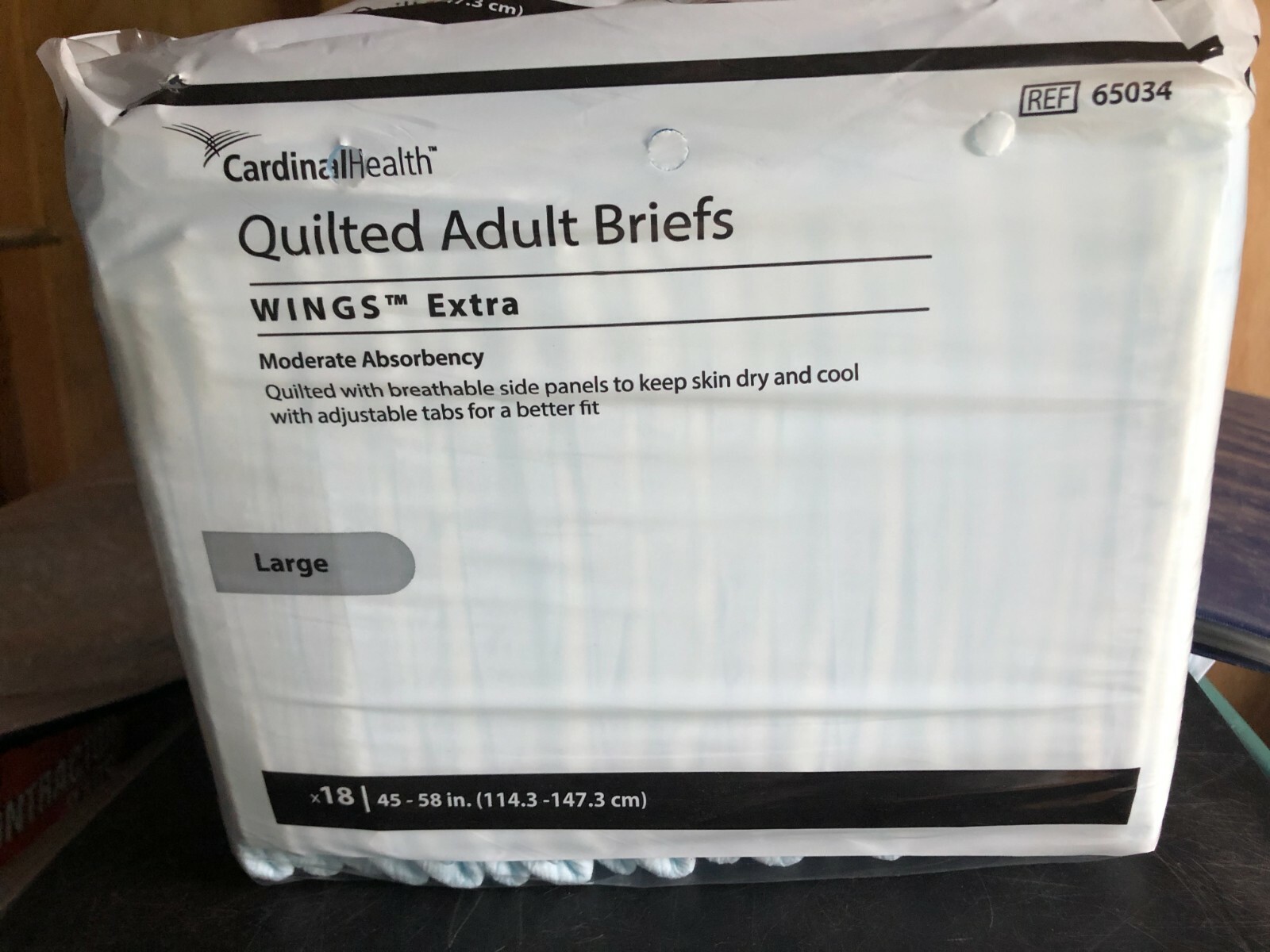 Cardinal Health New Quilted Adult Briefs L (72) Wings Extra Moderate Absorbency