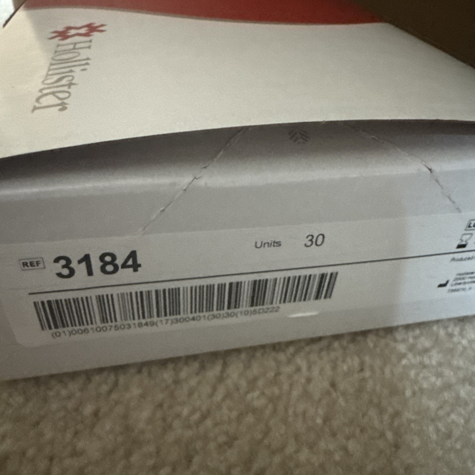 HOLLISTER OSTOMY STOMA CAPS #3184 NEW IN BOX OF #30 OSTOMY CARE SUPPLIES 2030