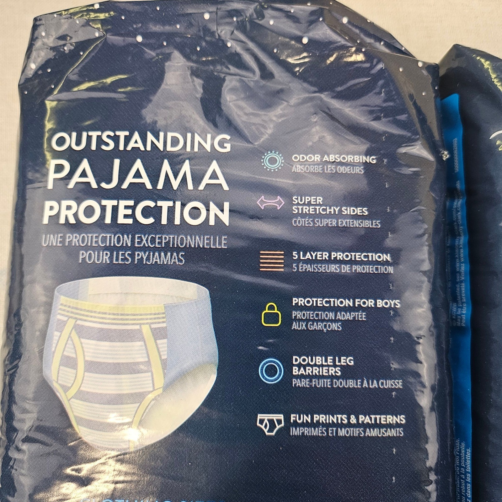Goodnites Nighttime Underwear Boys Large 10-12 Blue 22ct Bedwetting Pants 2 Pack