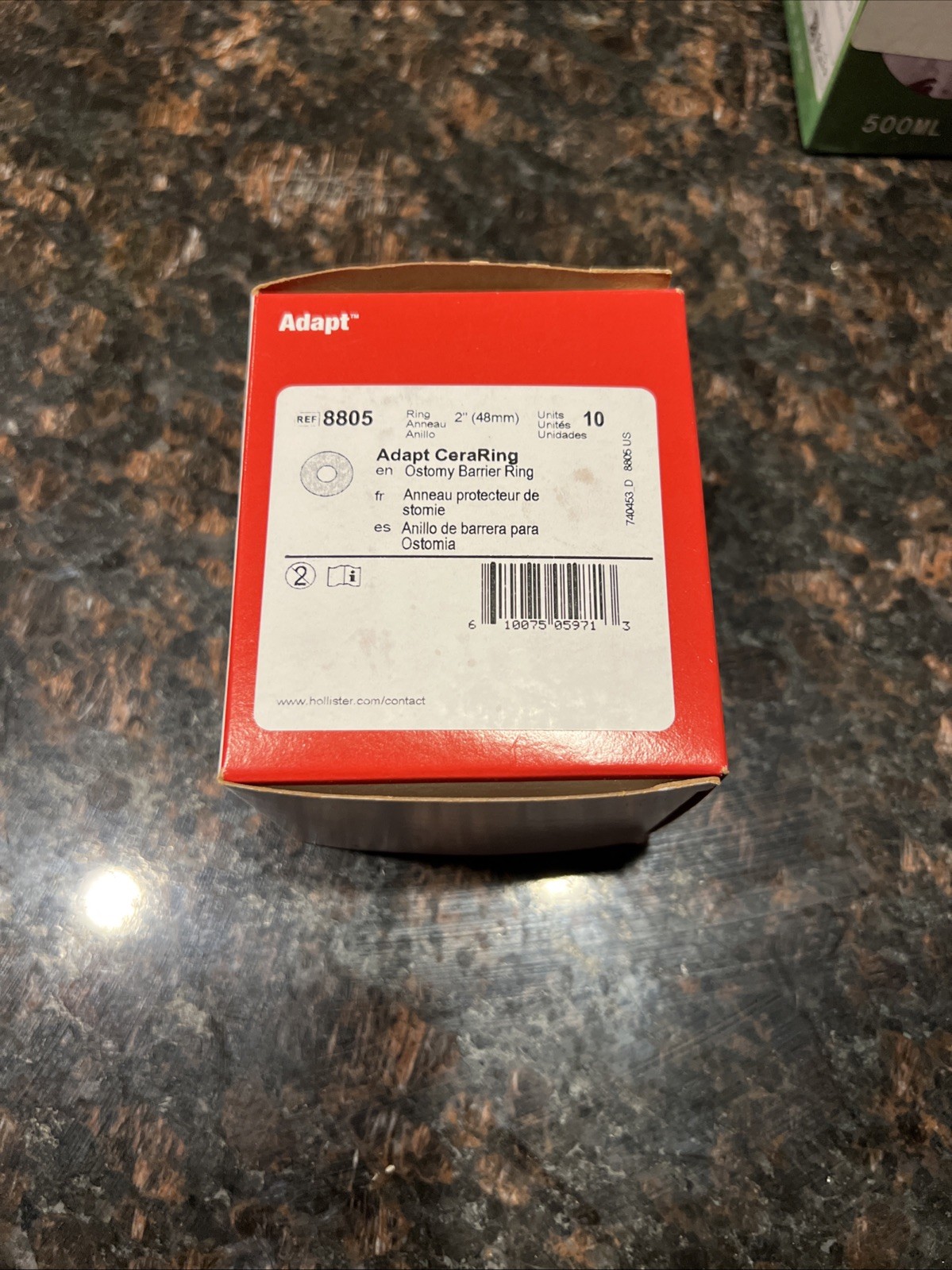 Hollister #8805 Adapt CeraRing Ostomy Barrier Ring, 2″ (48mm), 10/Box