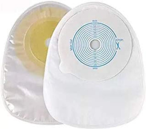 Disposable Colostomy Bags One-Piece Closed Stoma Bag Ostomy,Max Cut to Fit 20…