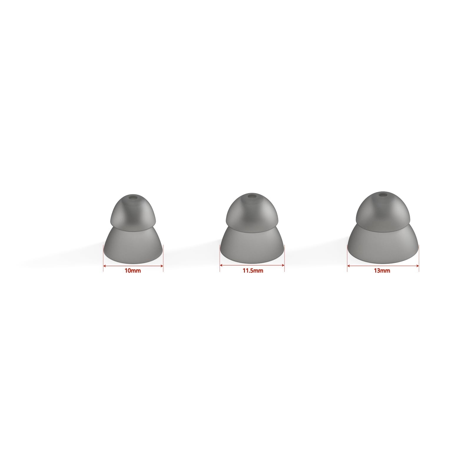 Resound Compatible Hearing Aid Domes Smoky Power Medium 20pcs Pack, Smokey