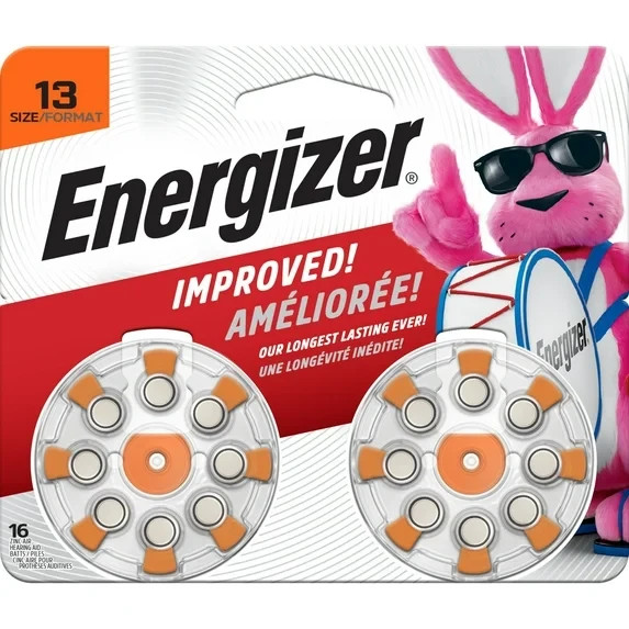 Energizer Size 13 Hearing Aid Batteries. LONG LASTING!! Pack on 12