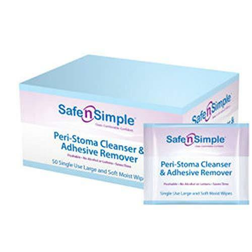 Safe n’ Simple Adhesive Remover Wipes, Large, Pack of 50, Individually Wrapped